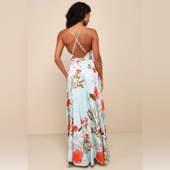 Lulus Flora Satin Print Dress - Picture 2 of 7